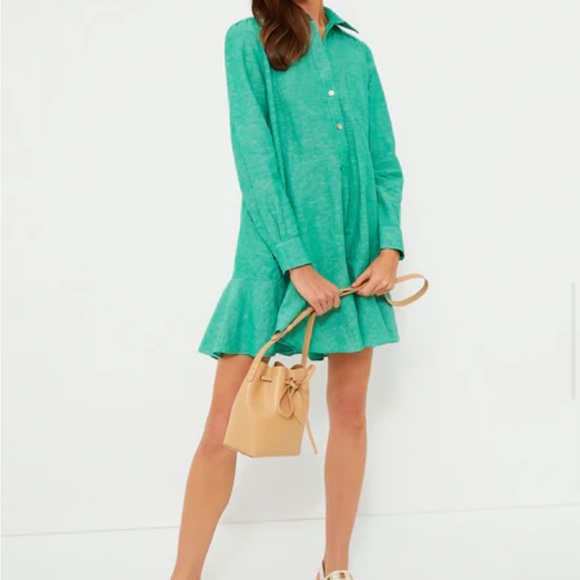 Tuckernuck Green Callahan Button-Up Shirt Dress - Picture 10 of 10